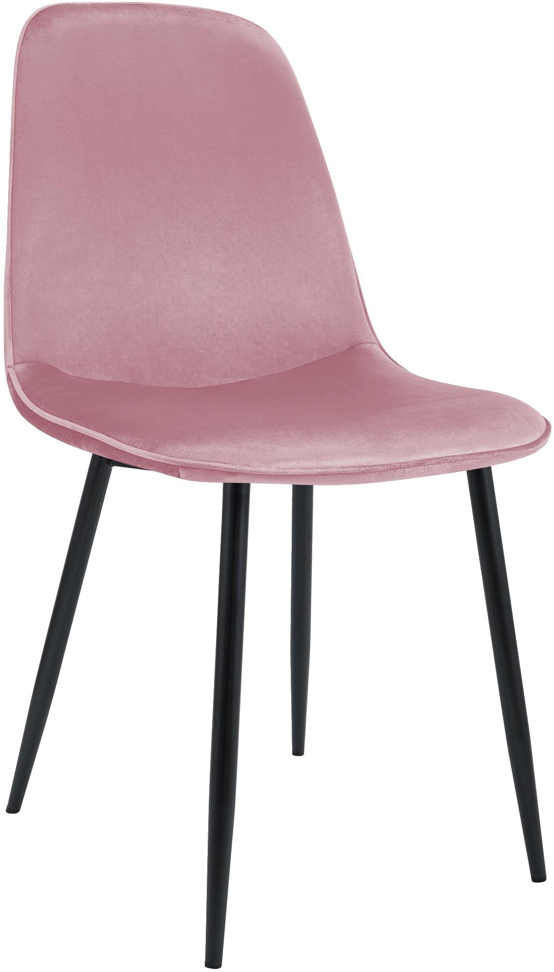 Eetkamerstoel - Comfortabele Zitting - Fluweel of Textiel - Met Vloerbeschermers Kleur roze (licht)