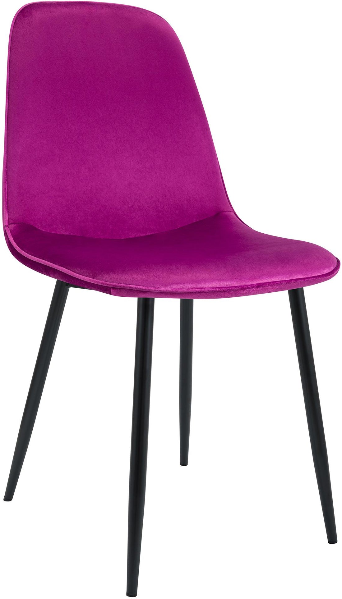 Eetkamerstoel - Keukenstoel - Hoog Zitcomfort, Fluweel of Textiel, Stevige Metalen Frame Kleur paars