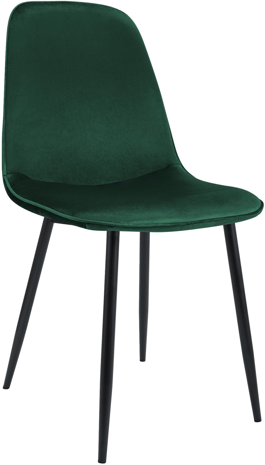 Eetkamerstoel - Keukenstoel, Hoog Zitcomfort, Fluweel Bekleding - Groen Kleur groen