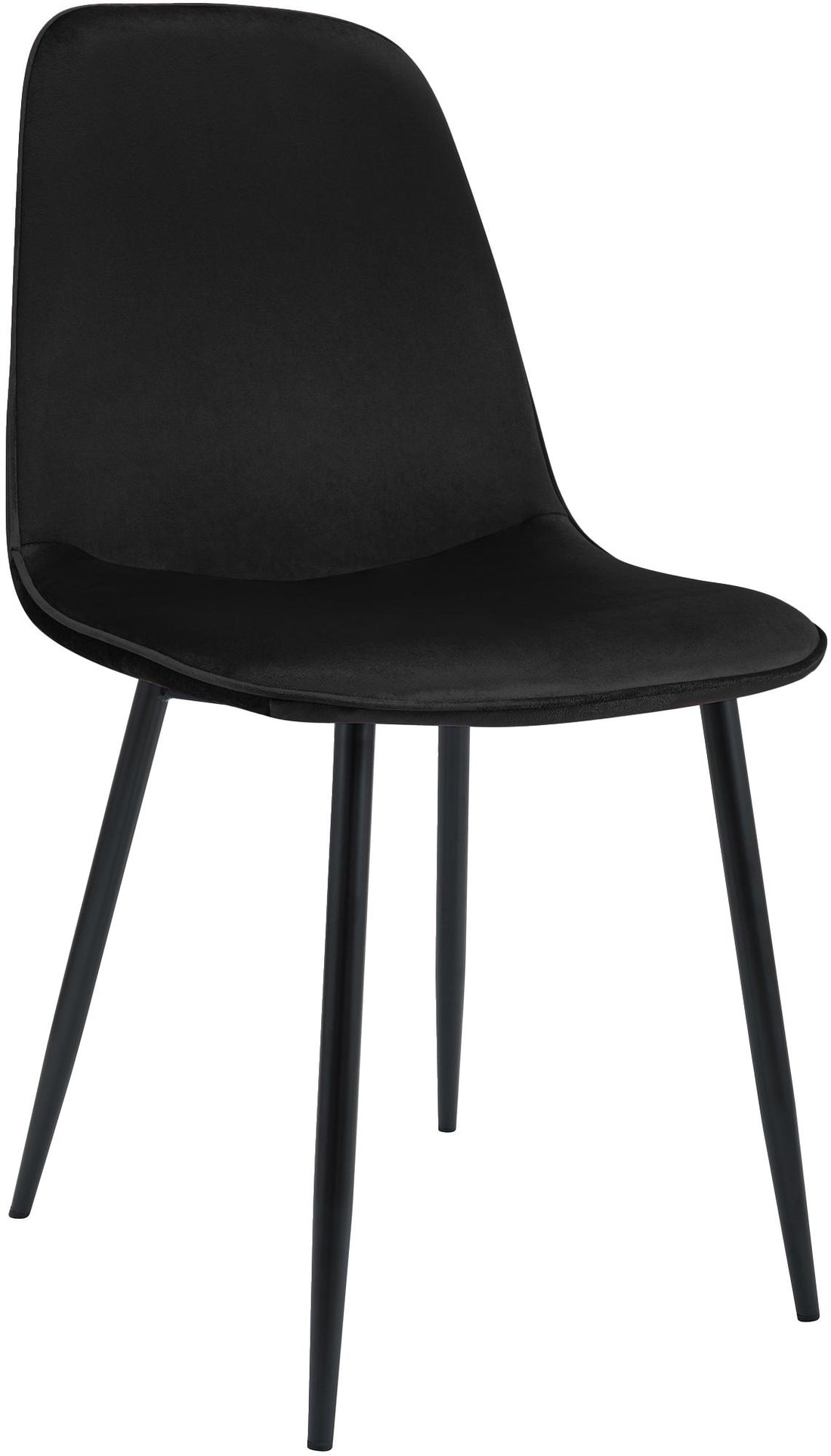 Eetkamerstoel Zwart Fluweel - Keukenstoel - Optimaal Zitcomfort Kleur zwart
