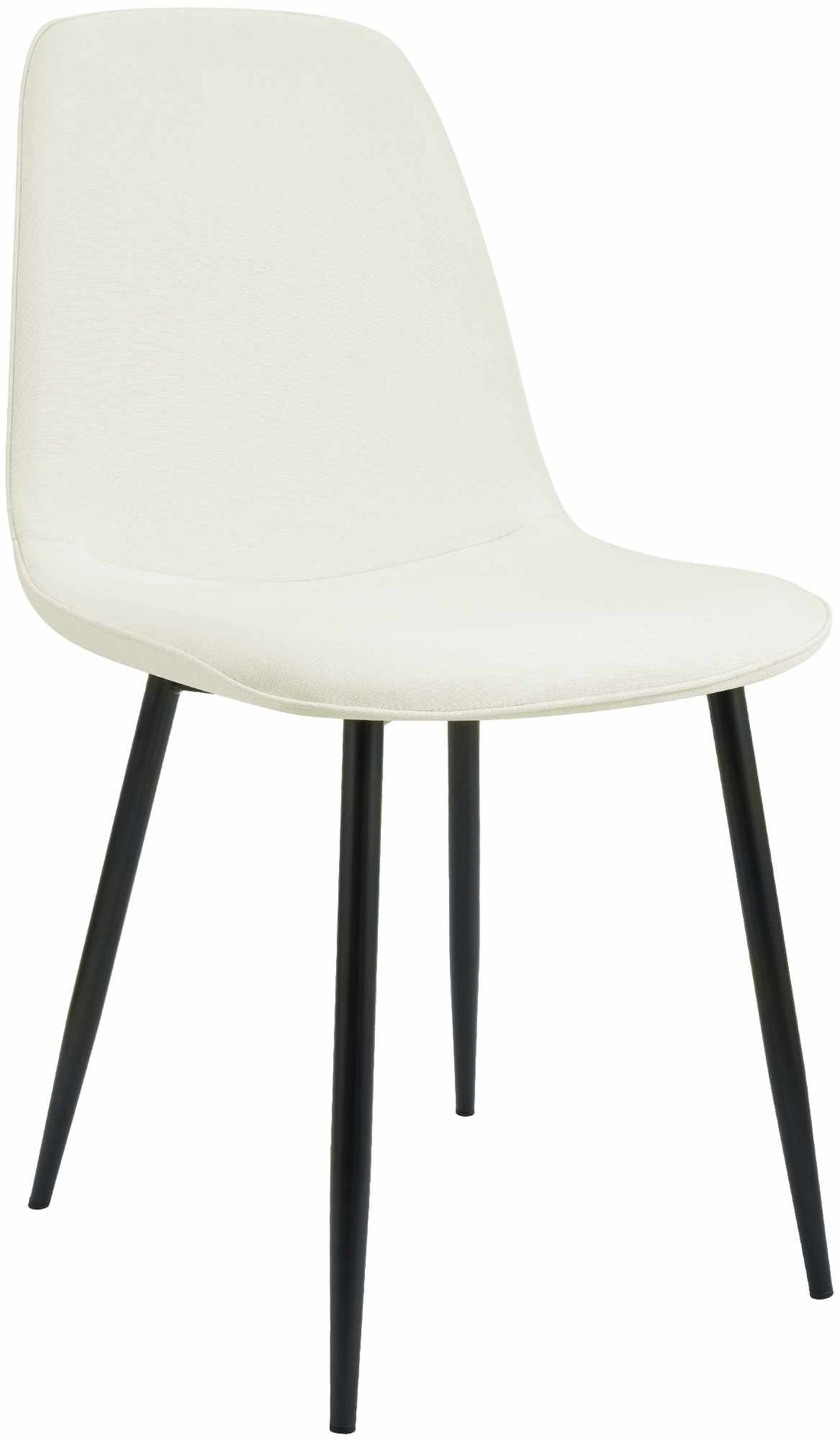 Eetkamerstoel, Gestoffeerde Stoel, Hoog Zitcomfort, Fluweel of Textiel Kleur crème