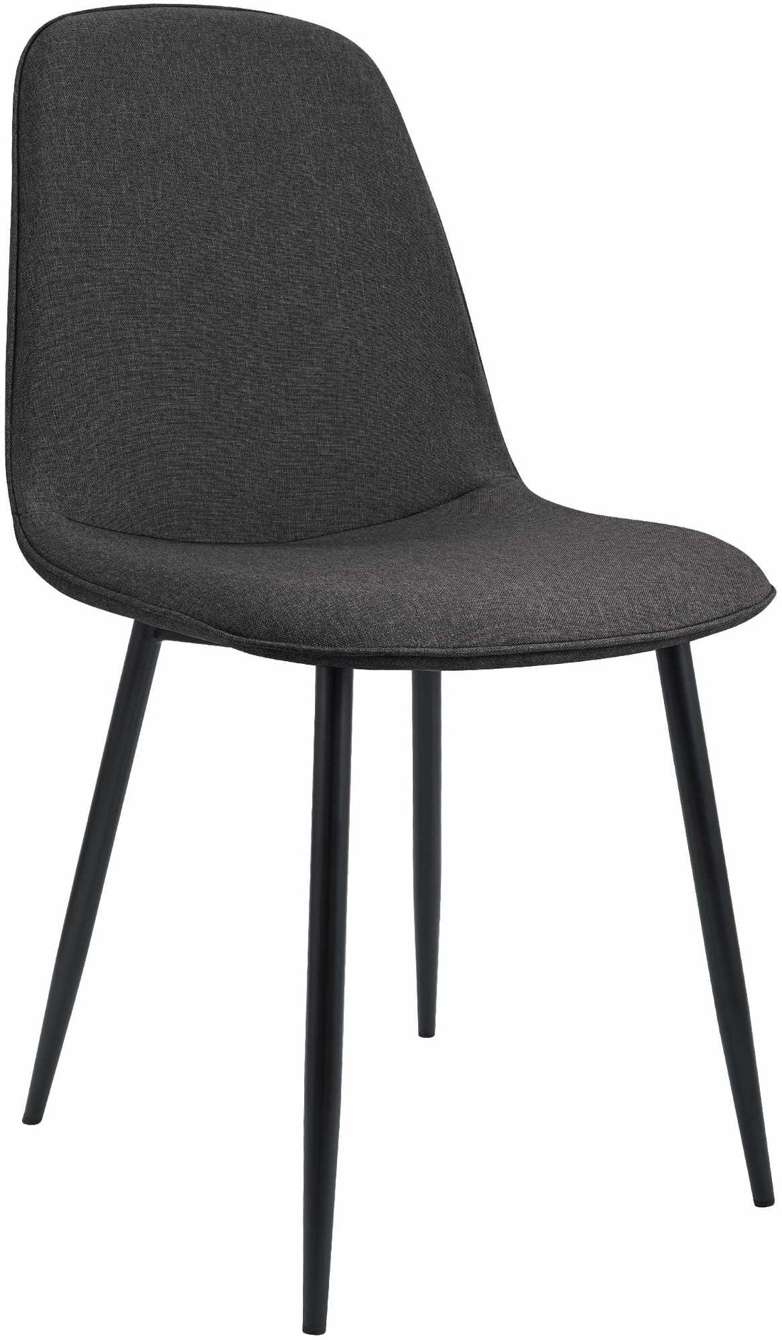 Eetkamerstoel Donkergrijs - Keukenstoel - Hoog Zitcomfort, Modern Design - Velvet/Textiel Kleur donkergrijs
