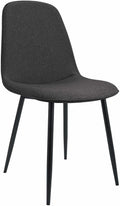 Eetkamerstoel Donkergrijs - Keukenstoel - Hoog Zitcomfort, Modern Design - Velvet/Textiel Kleur donkergrijs