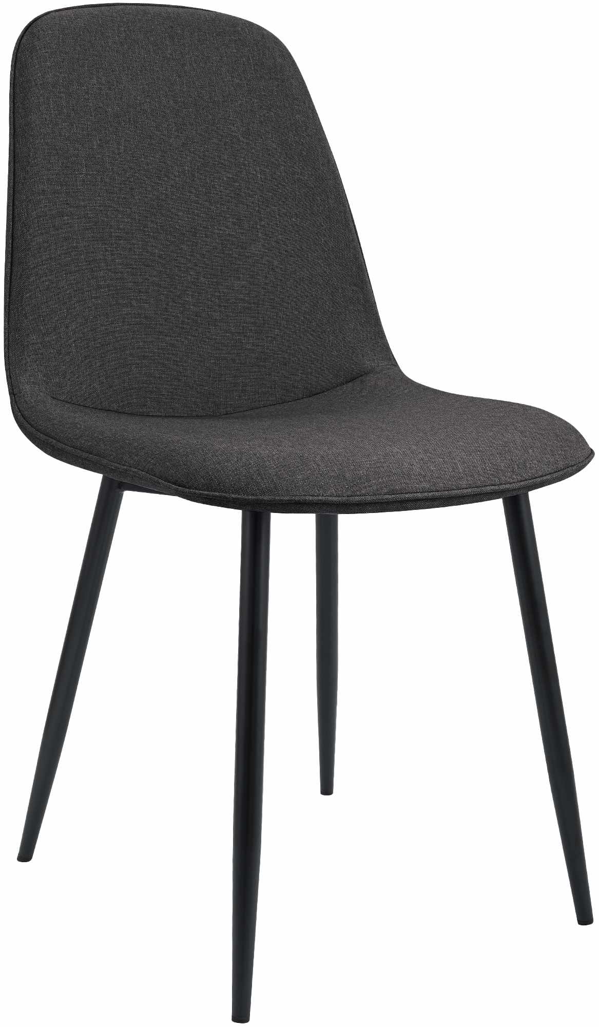 Eetkamerstoel Donkergrijs - Keukenstoel - Hoog Zitcomfort, Modern Design - Velvet/Textiel Kleur donkergrijs