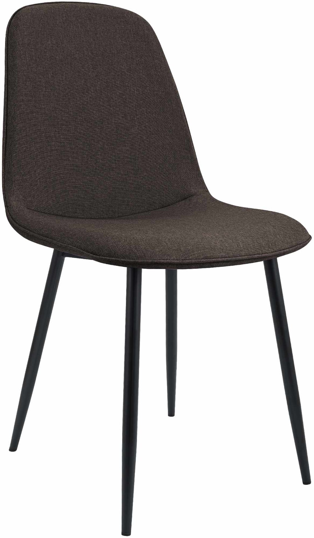 Eetkamerstoel Velvet - Gestoffeerde Stoel - Hoog Zitcomfort, Zwart Metaal Kleur bruin