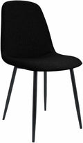 Eetkamerstoel - Dinerstoel - Hoog Zitcomfort, Zwart Metalen Frame Kleur zwart