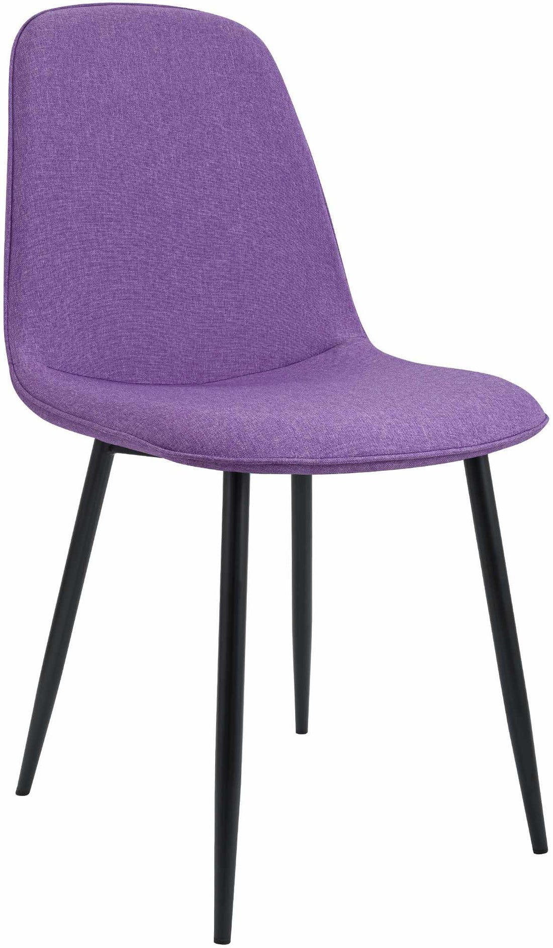Eetkamerstoel Purper Textiel - Gestoffeerde Comfortstoel - Tijdloos Design Kleur paars