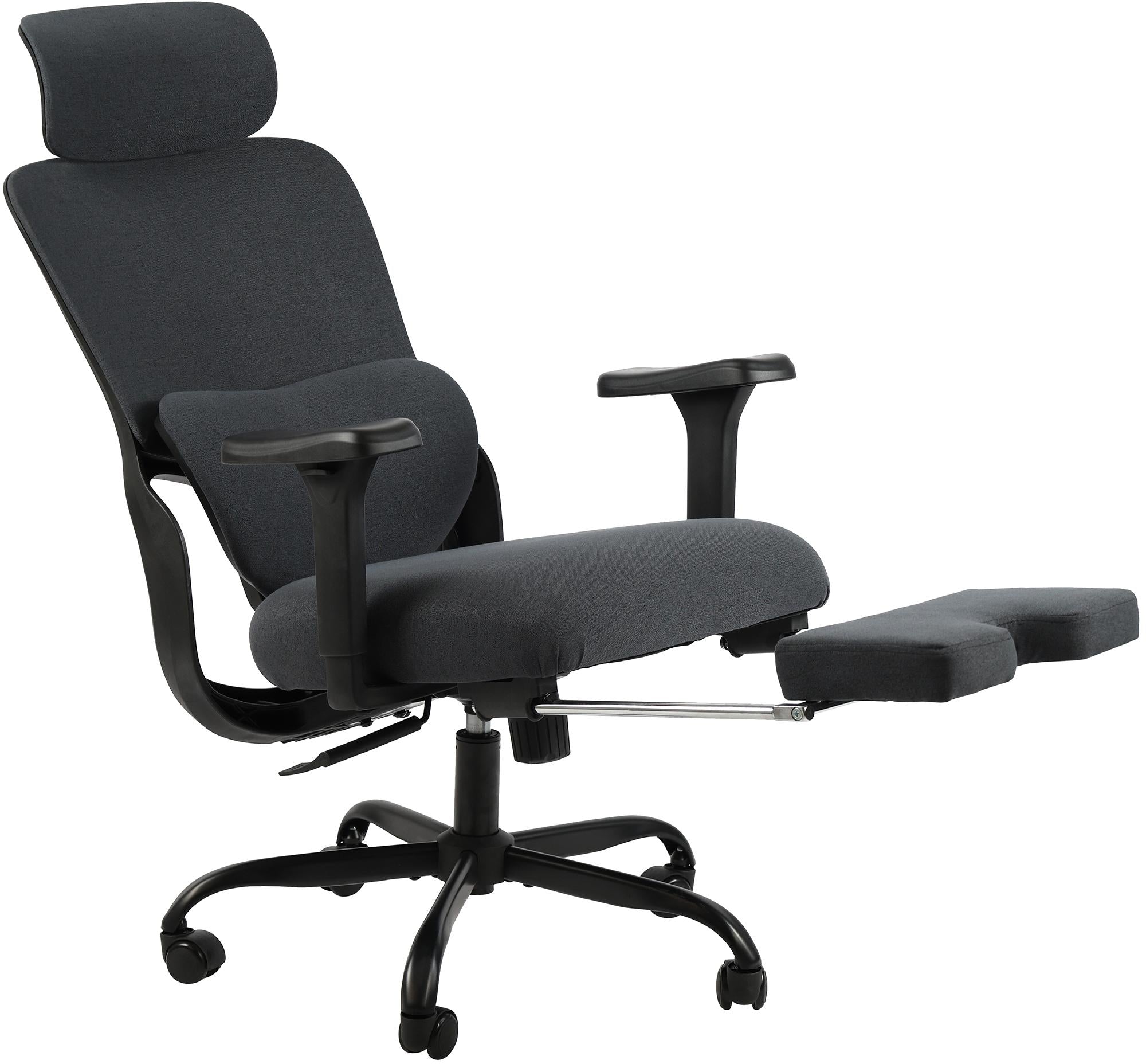 Ergonomische Bureaustoel - Kantoorstoel - Ultiem Zitcomfort, Verstelbare Hoofdsteun Kleur zwart/zwart