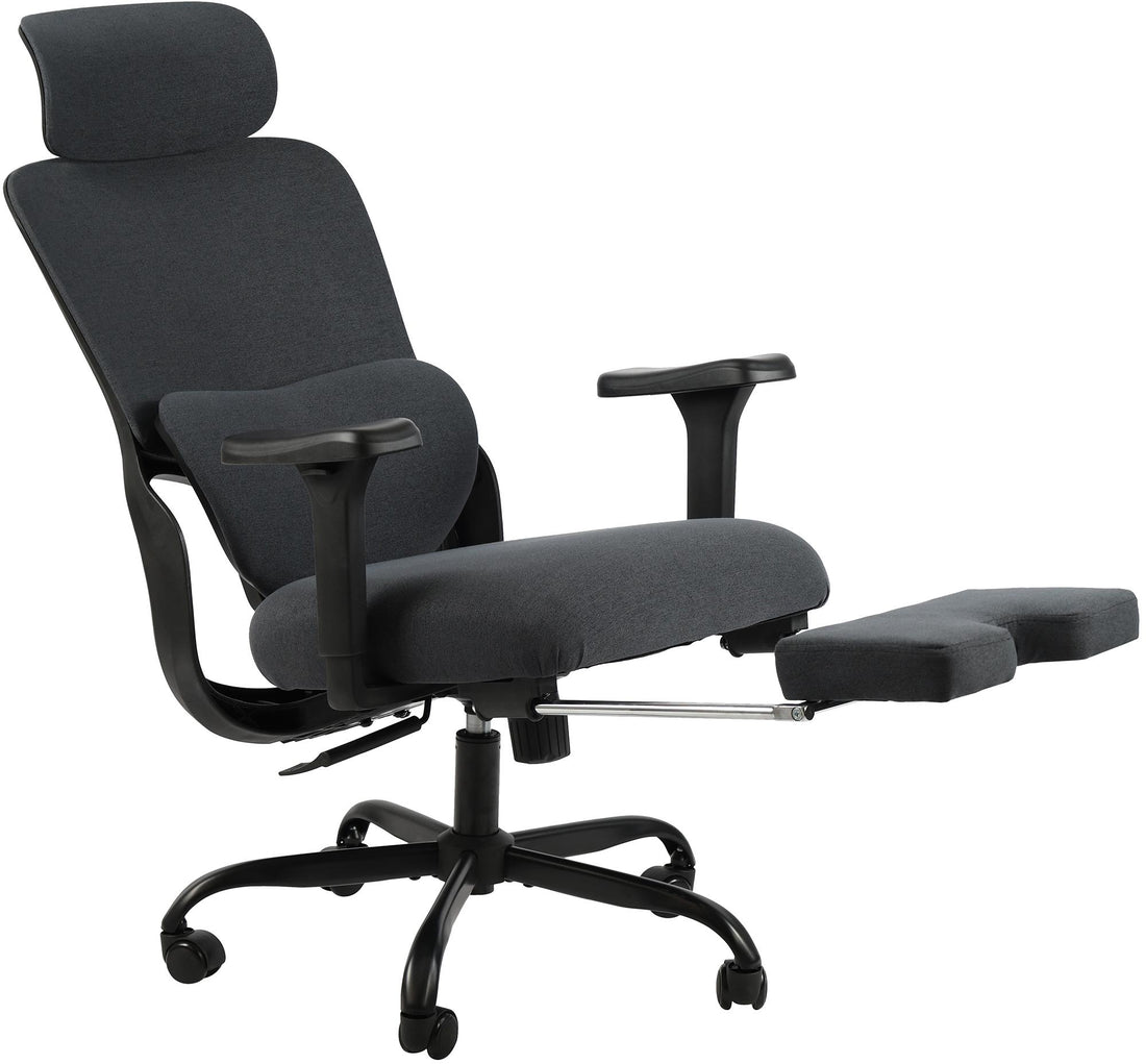 Ergonomische Bureaustoel - Kantoorstoel - Ultiem Zitcomfort, Verstelbare Hoofdsteun Kleur zwart/zwart
