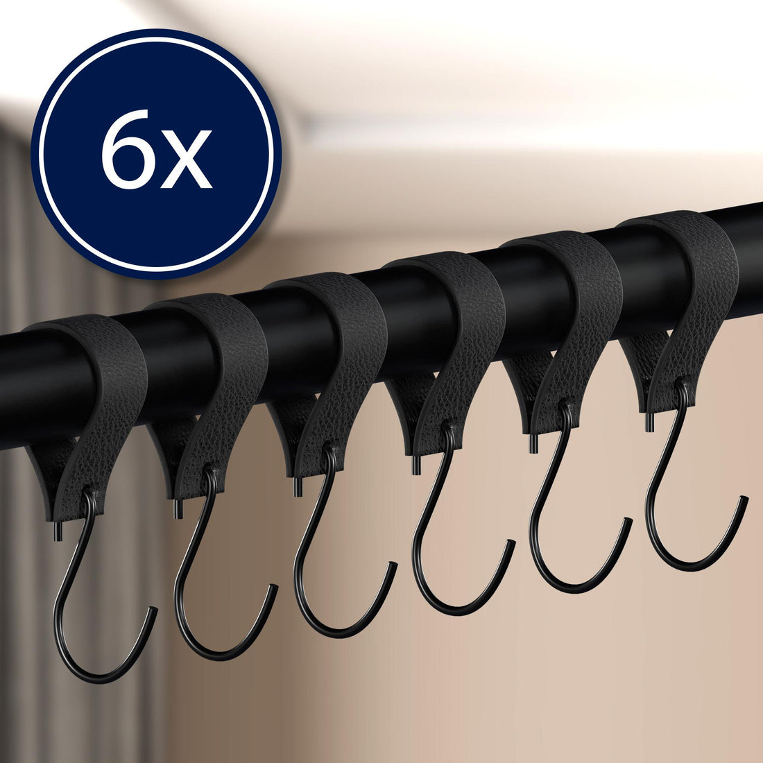 Kledingstang met 6 haken - Kledingroede - Houdt Kleding Kreukvrij en Binnen Handbereik