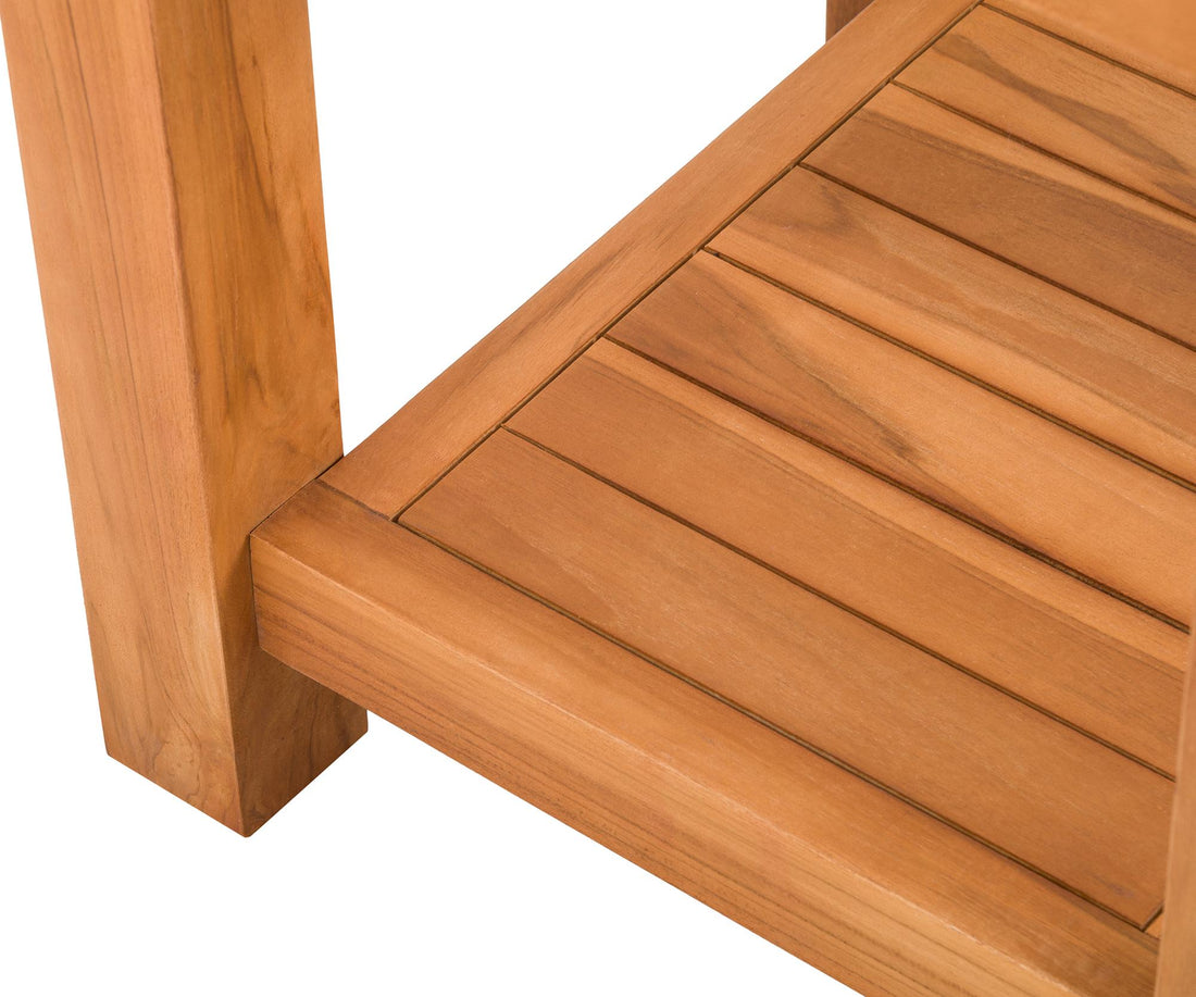 Bijzettafel Teak - Massief Hout - Weersbestendige Duurzaamheid voor Buitenruimtes Kleur teak