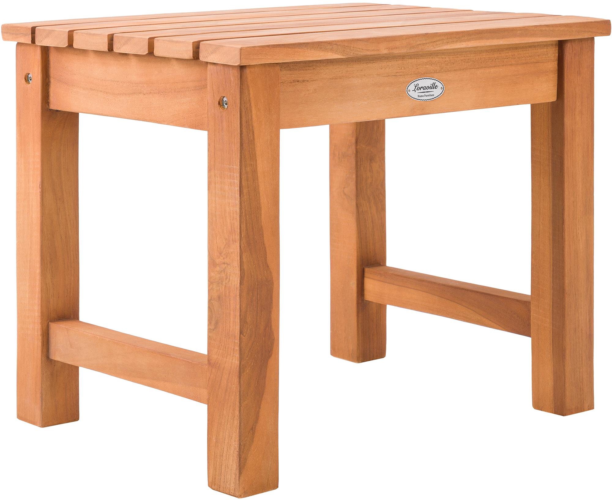 Houten Bijzettafel - Tafeltje - Weerbestendig Teakhout voor Buiten en Binnen Kleur teak