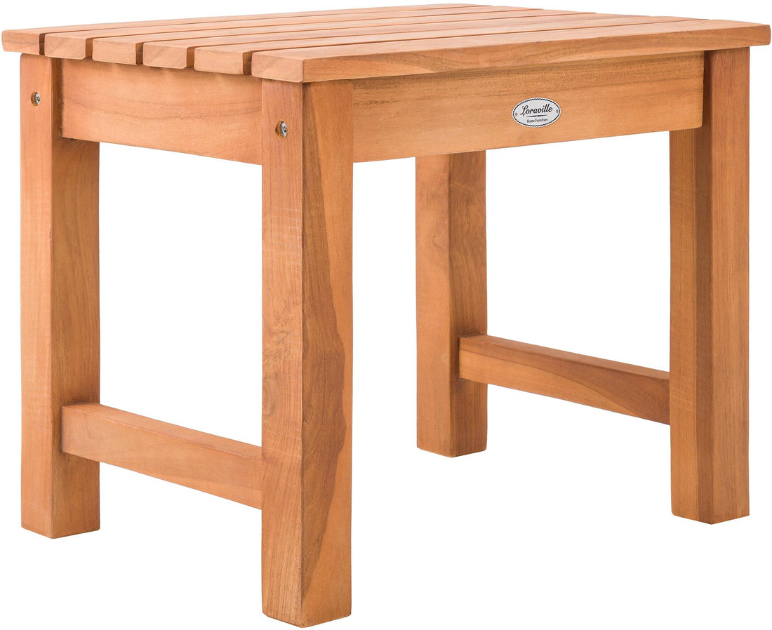 Houten Bijzettafel - Tafeltje - Weerbestendig Teakhout voor Buiten en Binnen Kleur teak