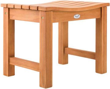 Massieve Teakhouten Kruk - Houten Voetenbankje - Weerbestendig & Duurzaam voor Elke Stijl Kleur teak