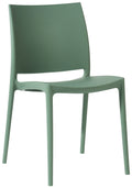 Tuinstoel - Buitenstoel - UV-bestendig Kunststof, Weerbestendige Comfortstoel Kleur olijf