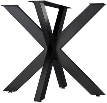 Industriële Tafelpoten Zwart - Stervormige Steunpilaren - Inclusief Vloerbeschermers Kleur industrieel zwart