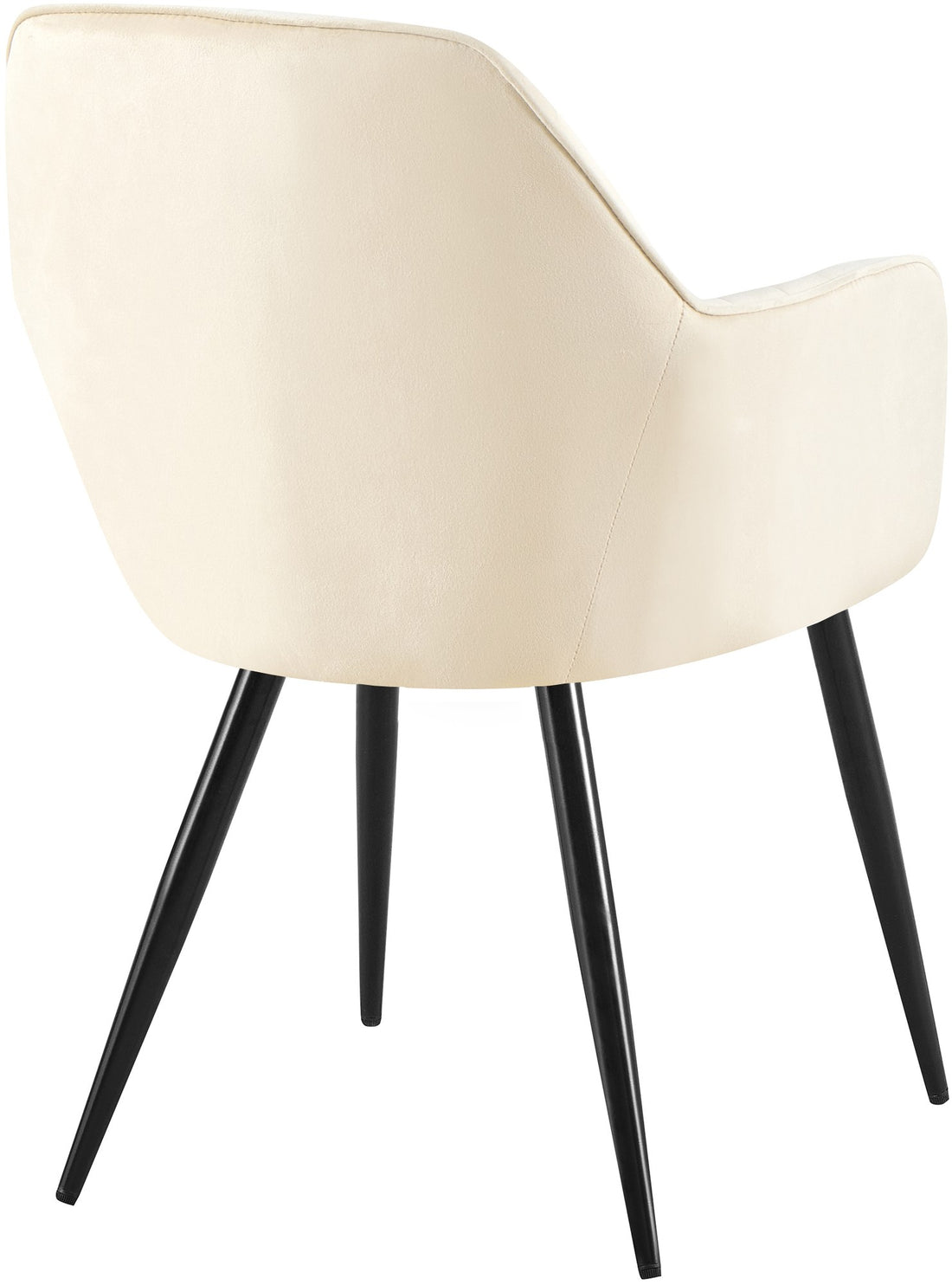 Eetkamerstoel Crème/Zwart - Fluwelen Zitcomfort - Ergonomisch Design voor Langdurig Genot Kleur crème