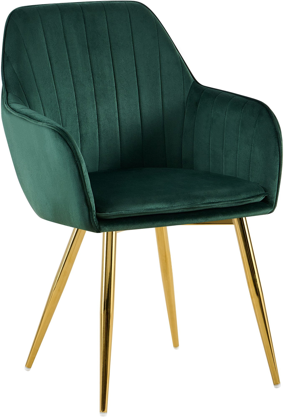 Fluwelen Eetkamerstoel - Moderne Design - Hoog Zitcomfort, Ergonomisch & Stabiel Kleur groen