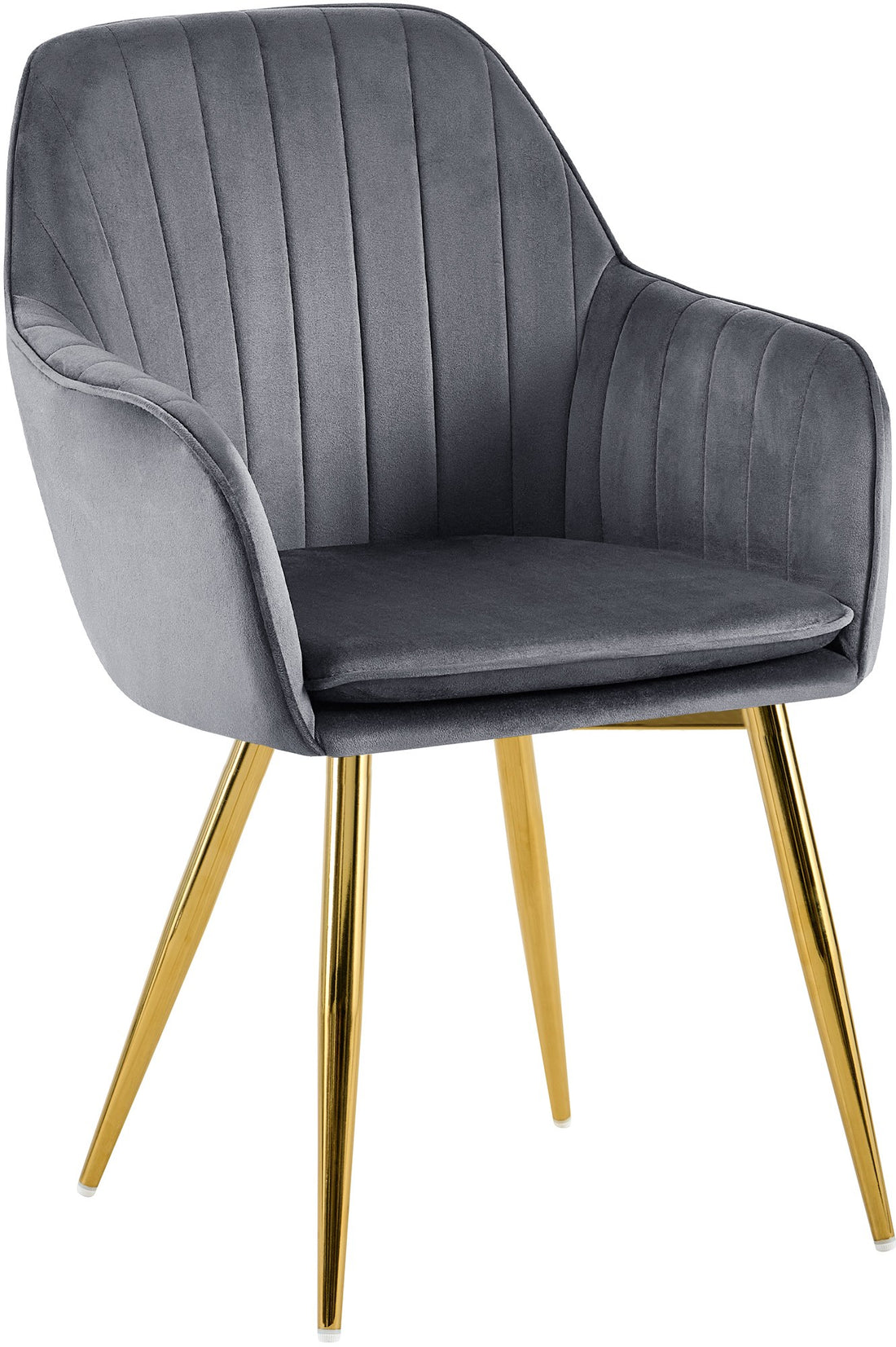 Fluwelen Eetkamerstoel Donkergrijs - Luxe Comfort - Ergonomisch Dynamic Frame Design Kleur donkergrijs