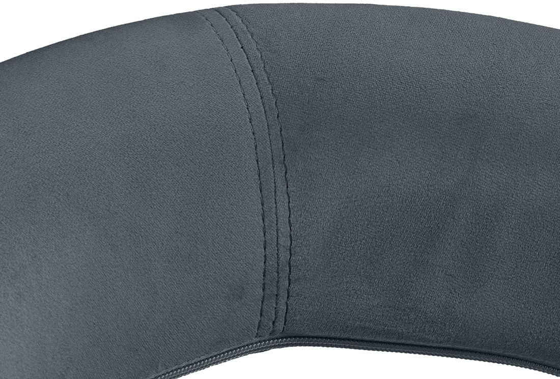 Verstelbare Draaikruk - Werkkruk - Comfortabel Fluweel, Rugleuning Kleur donkergrijs
