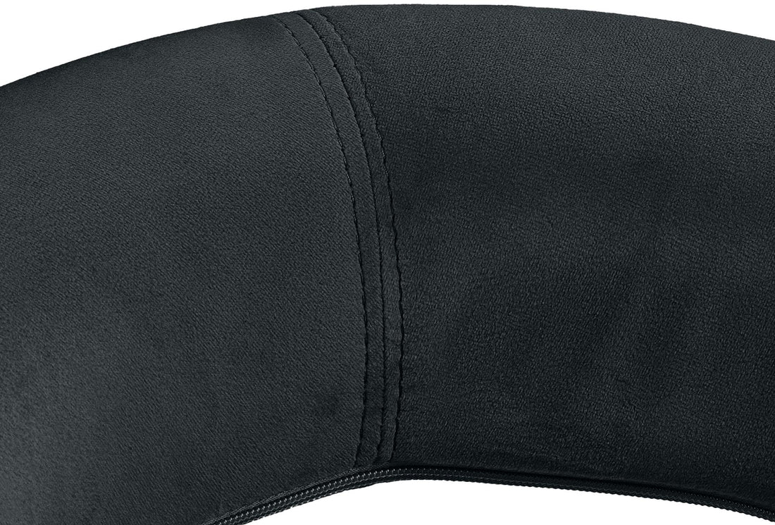 Verstelbare Fluwelen Barkruk - Elegant Comfort - Hoogte Tot 81 cm Kleur zwart