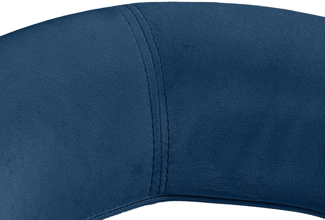 Fluwelen Barkruk - Barstoel - Traploos Verstelbaar voor Comfortabel Zitten Kleur blauw