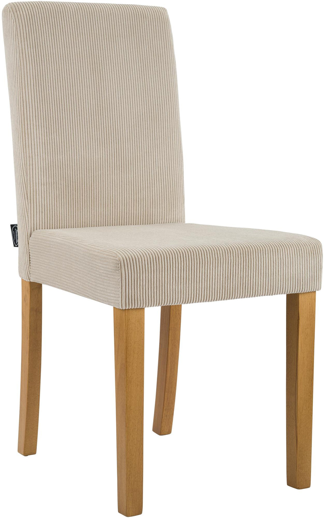 Eetkamerstoel Ina Corduroy – Comfortstoel – Modern design – Zacht & comfortabel zitkussen Kleur lichtbruin
