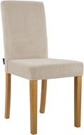 Eetkamerstoel Ina Corduroy – Comfortstoel – Modern design – Zacht & comfortabel zitkussen Kleur lichtbruin