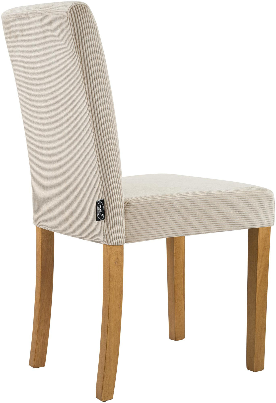 Eetkamerstoel Ina Corduroy – Comfortstoel – Modern design – Zacht & comfortabel zitkussen Kleur lichtbruin