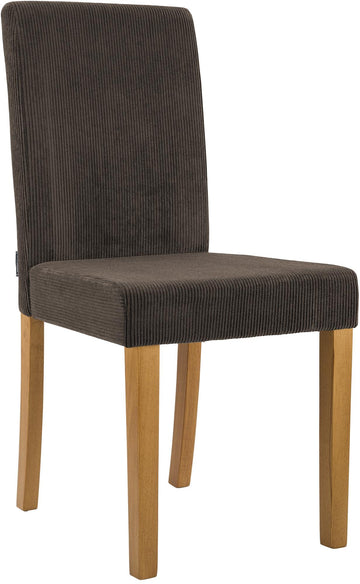 <strong>Eetkamerstoel - Kuipstoel - Comfortabel zitcomfort - Corduroy bekleding, Kleur bruin