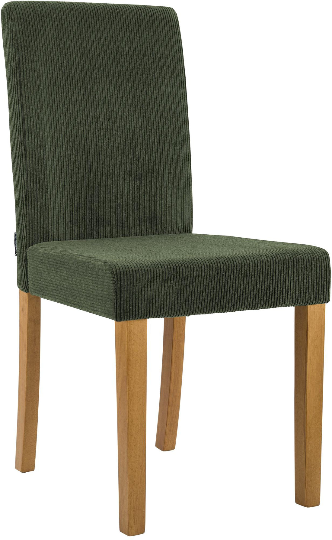 Groene Corduroy Eetkamerstoel – Keukenstoel – Extra Comfort, Stevig Houten Frame, Bodembescherming Kleur groen