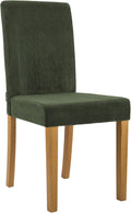 Groene Corduroy Eetkamerstoel – Keukenstoel – Extra Comfort, Stevig Houten Frame, Bodembescherming Kleur groen