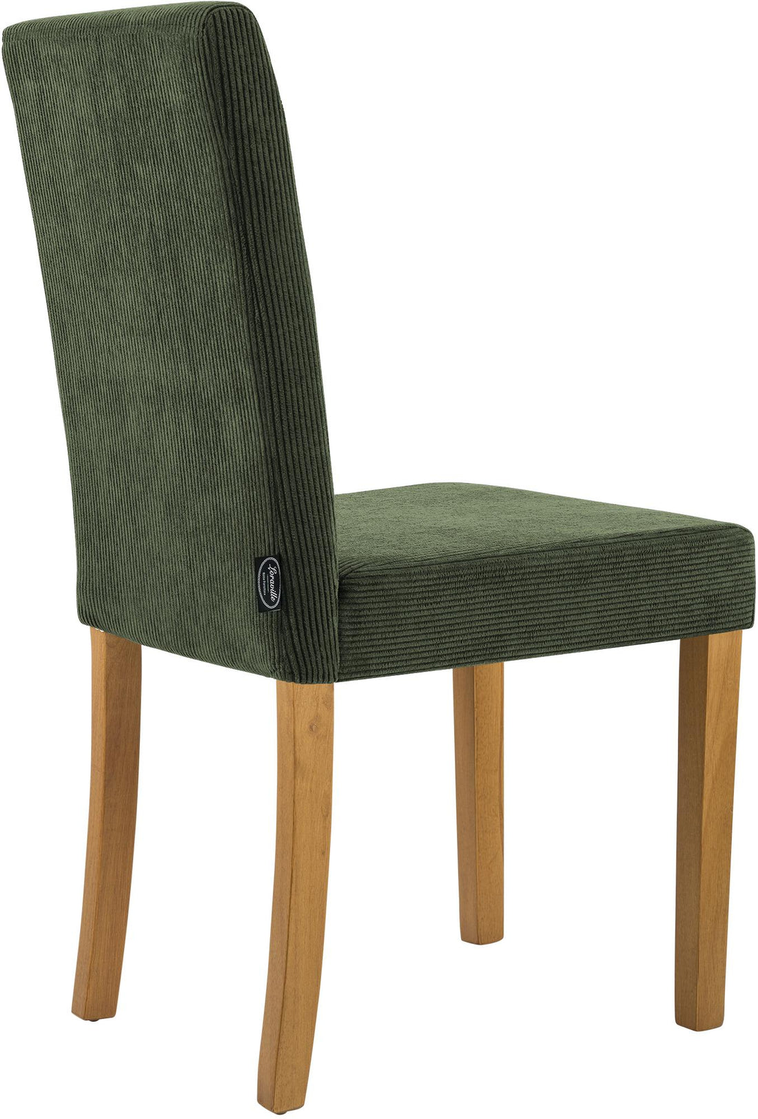 Groene Corduroy Eetkamerstoel – Keukenstoel – Extra Comfort, Stevig Houten Frame, Bodembescherming Kleur groen