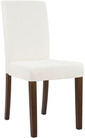 Eetkamerstoel Corduroy - Comfortstoel - Hoog zitcomfort, Bodembescherming, Modern design Kleur crème