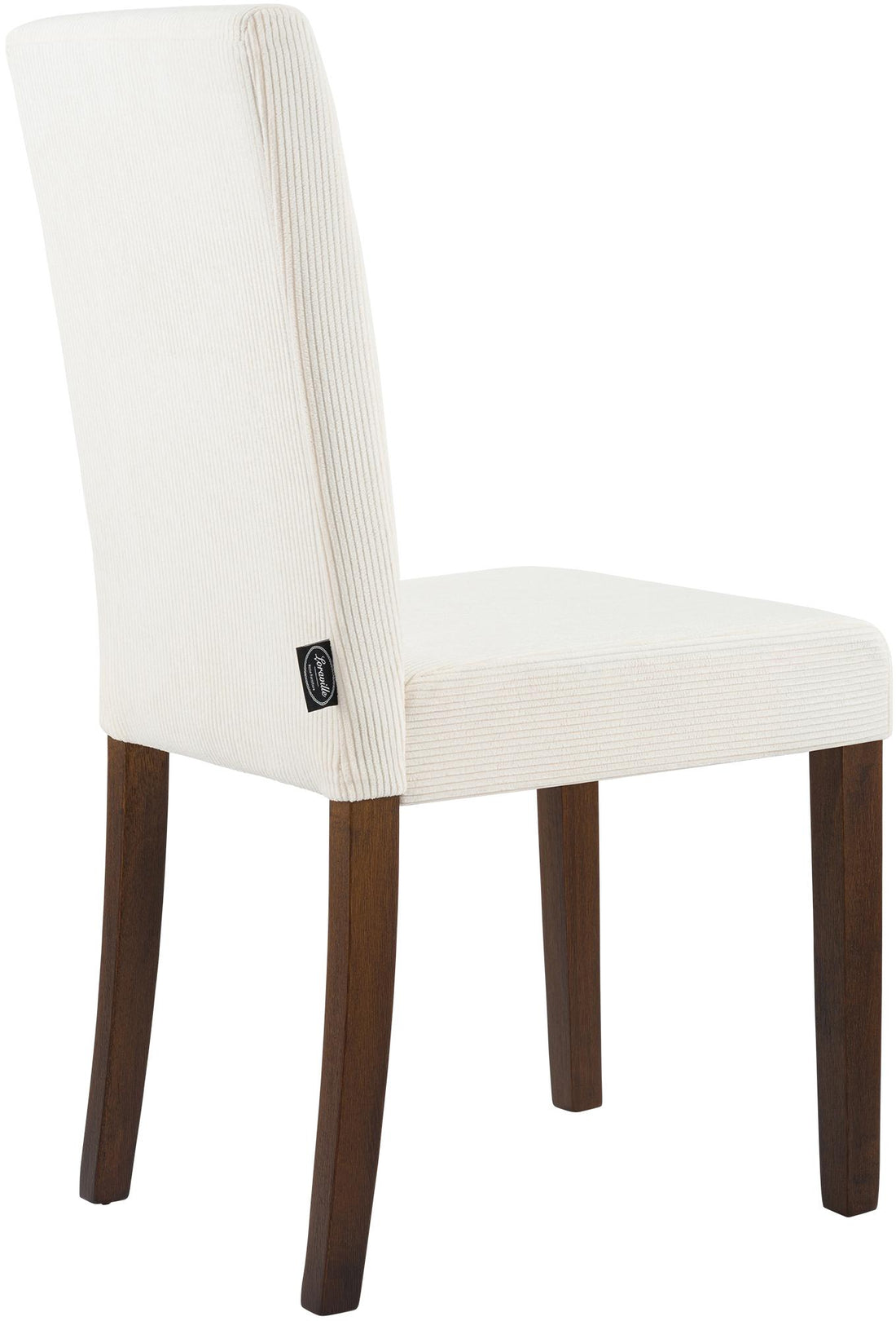 Eetkamerstoel Corduroy - Comfortstoel - Hoog zitcomfort, Bodembescherming, Modern design Kleur crème