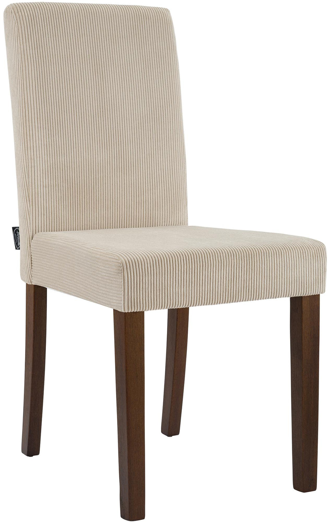 Eetkamerstoel Corduroy - Keukenstoel - Comfortabel zitkussen - Modern design - Houten poten Kleur lichtbruin