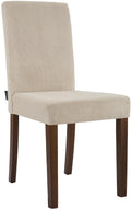 Eetkamerstoel Corduroy - Keukenstoel - Comfortabel zitkussen - Modern design - Houten poten Kleur lichtbruin