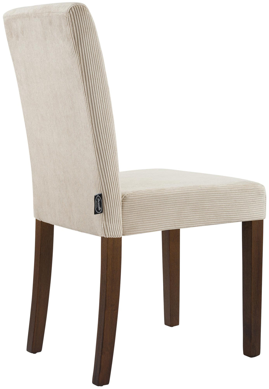 Eetkamerstoel Corduroy - Keukenstoel - Comfortabel zitkussen - Modern design - Houten poten Kleur lichtbruin