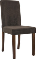 Eetkamerstoel Corduroy - Ribfluwelen Stoel - Comfortabel Kussen - Stevig Houten Frame Kleur bruin
