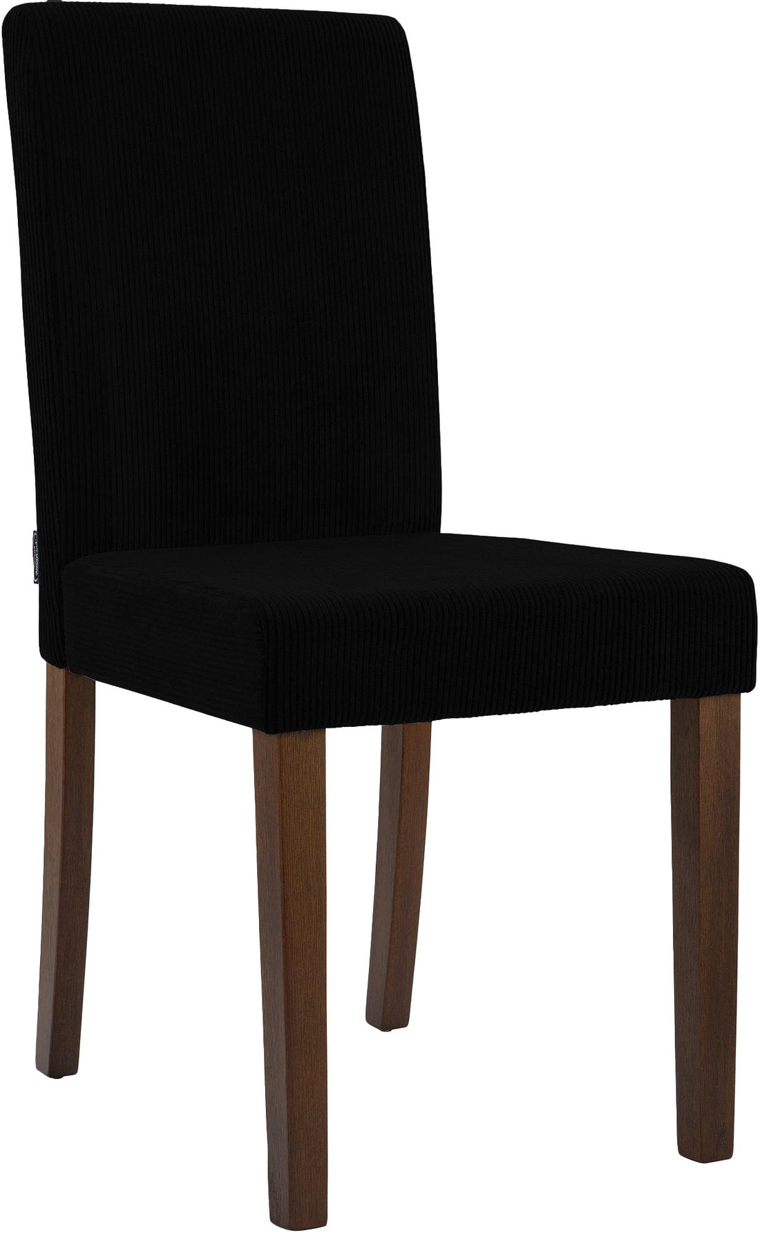 Eetkamerstoel - Armstoel - Corduroy Stof - Zeer Comfortabel - Stabiel Houten Onderstel Kleur zwart