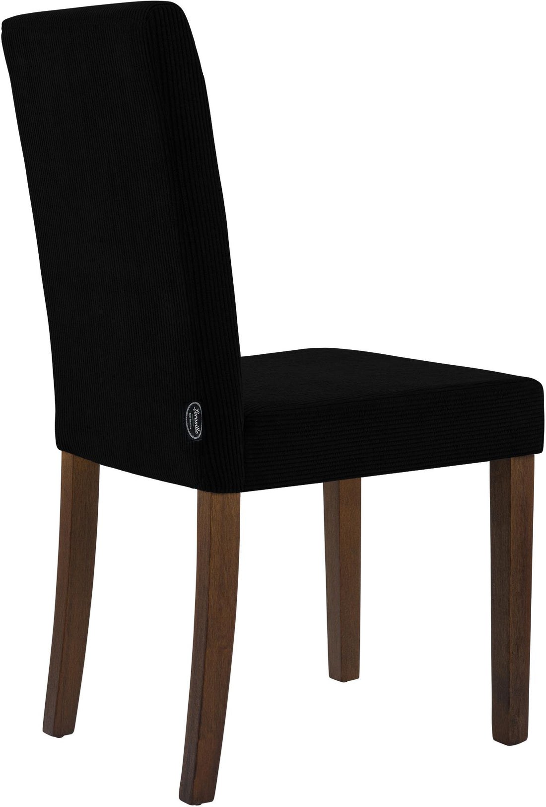 Eetkamerstoel - Armstoel - Corduroy Stof - Zeer Comfortabel - Stabiel Houten Onderstel Kleur zwart