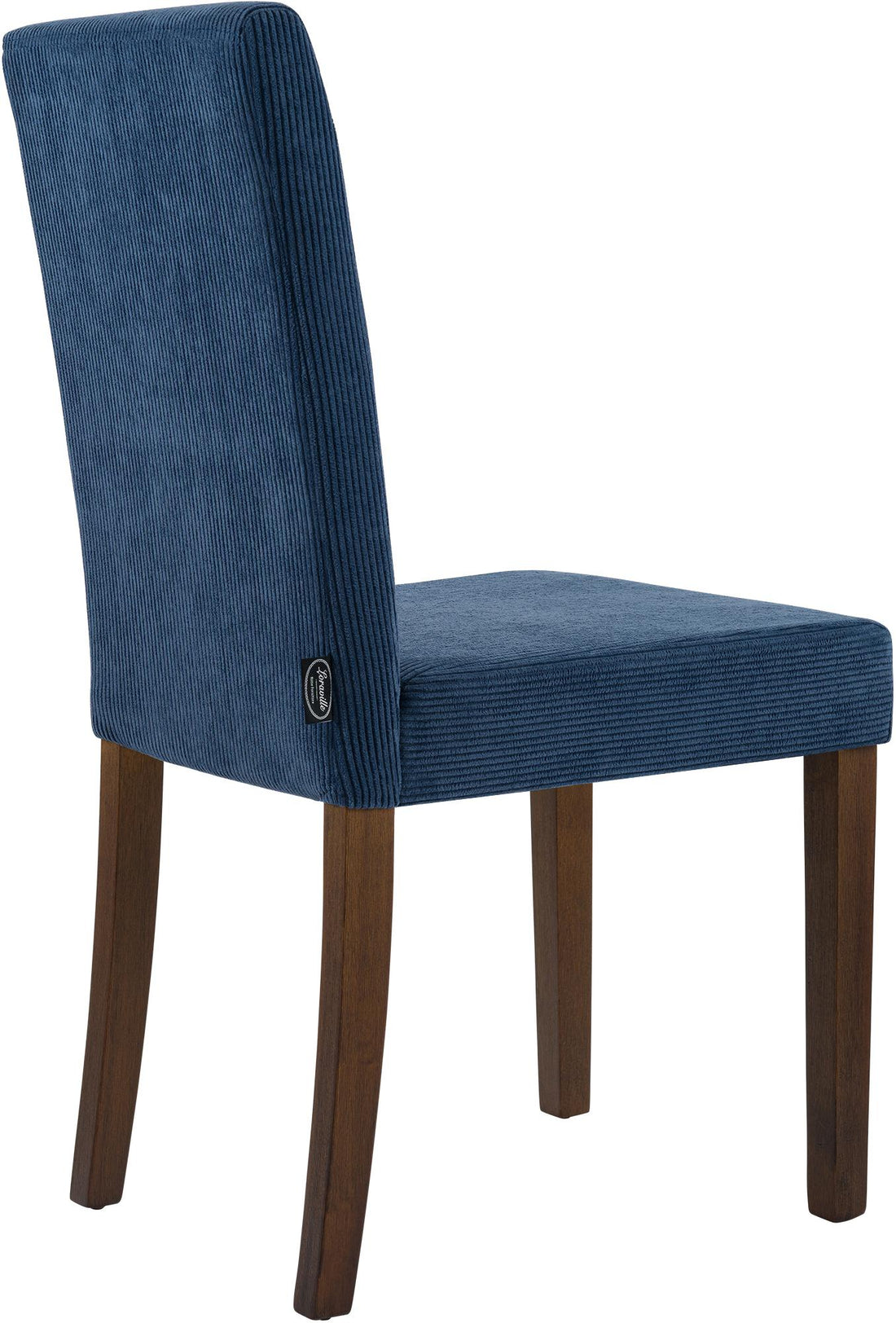 Eetkamerstoel Corduroy - Ribfluwelen Stoel - Extra Comfort - Stabiel Houten Frame - Blauw Kleur blauw