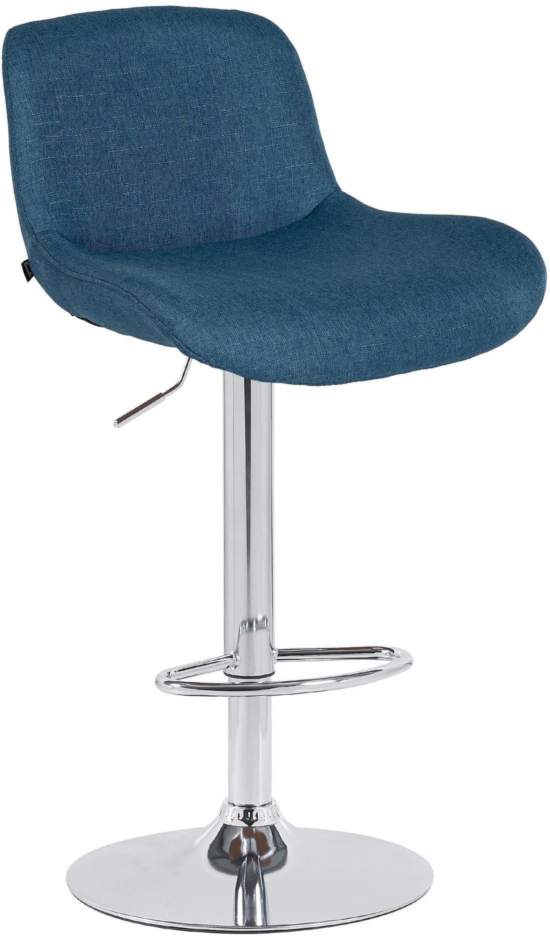 Barkruk met Chroom Frame - Moderne Hoge Kruk - Verstelbaar en 360° Draaibaar Design Kleur blauw