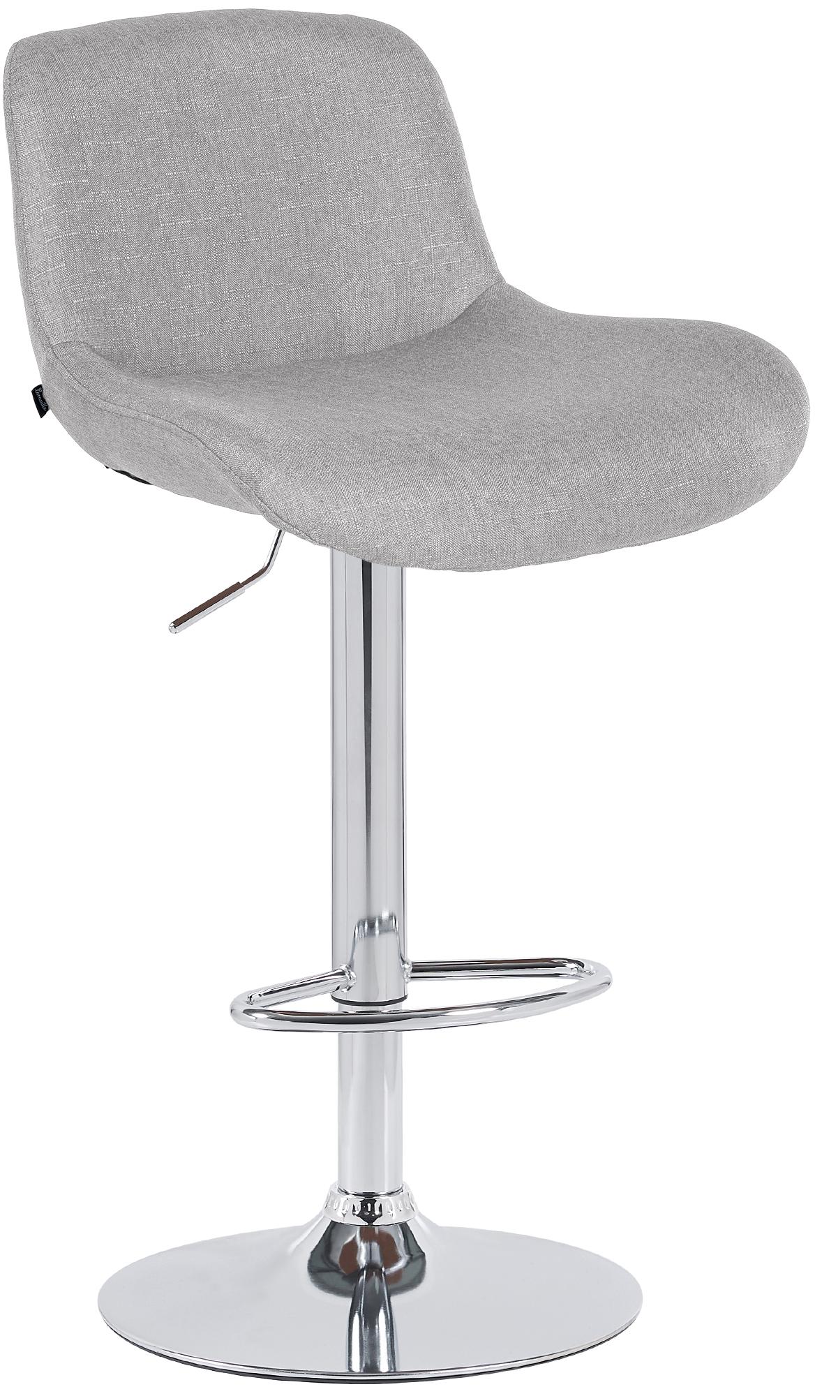 Moderne Comfortabele Barhocker - Barkruk - Hoog Zitcomfort, Chique Fluweel of Duurzaam Stof Kleur lichtgrijs Materiaal Stof