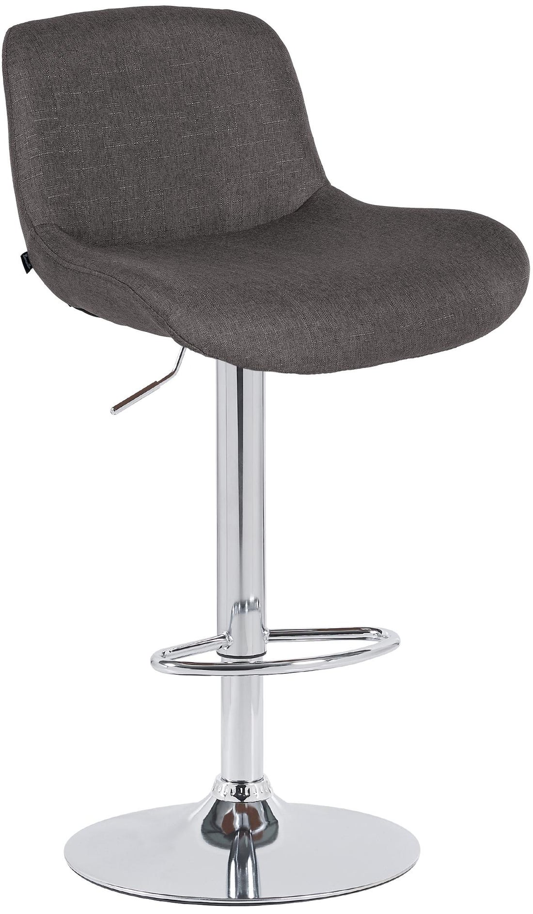 Barkruk Chroom - Kruk - Hoog zitcomfort, in hoogte verstelbaar en draaibaar design Kleur donkergrijs