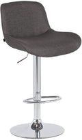 Barkruk Chroom - Kruk - Hoog zitcomfort, in hoogte verstelbaar en draaibaar design Kleur donkergrijs