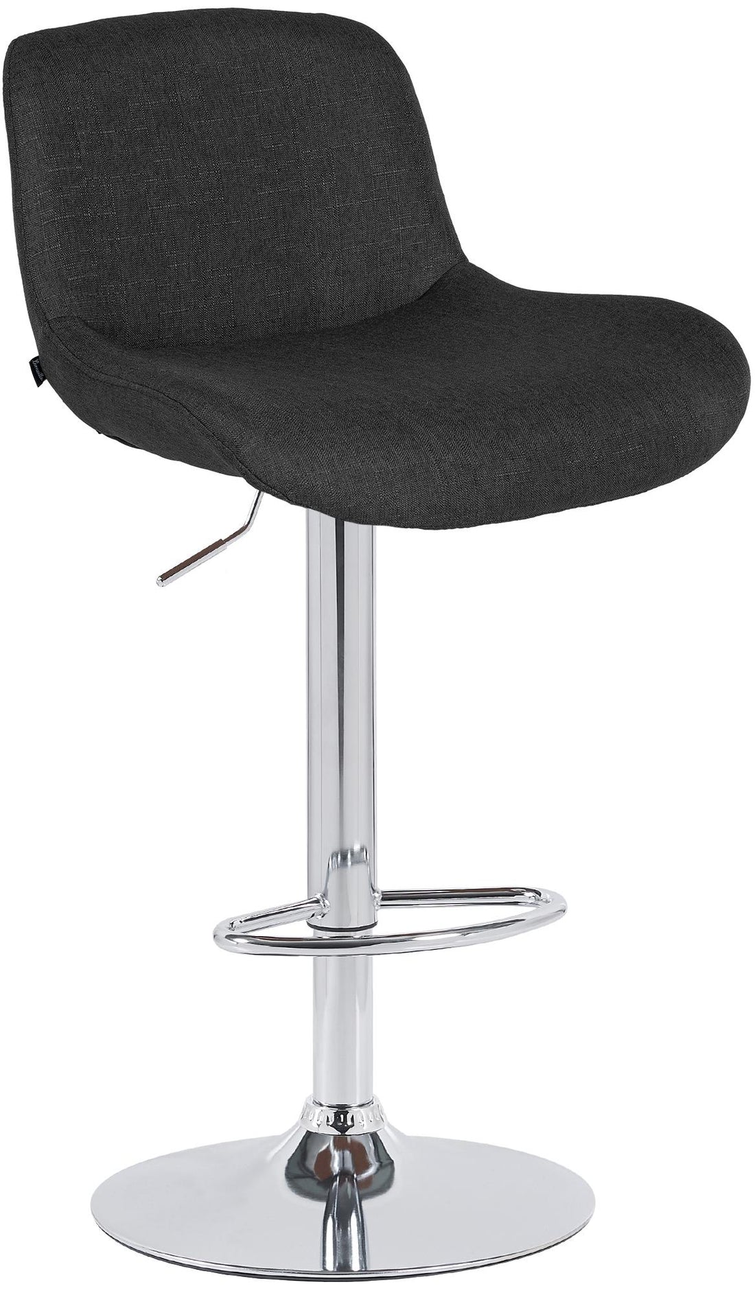 Barkruk met Chroom Frame - Moderne Kruk - Uitstekend Zitcomfort, Verstelbaar & Draaibaar Kleur zwart