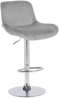 Barkruk Chroom Frame - Hoge Kruk - Verstelbaar & Draaibaar, Optimaal Zitcomfort Kleur grijs