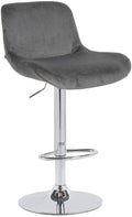 Barstoel met Chroom Frame - Kruk - Hoog Zitcomfort - 360° Draaifunctie - Elegant Design Kleur donkergrijs