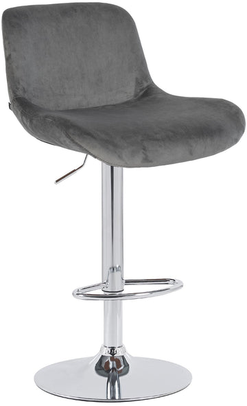 Barstoel met Chroom Frame - Kruk - Hoog Zitcomfort - 360° Draaifunctie - Elegant Design Kleur donkergrijs
